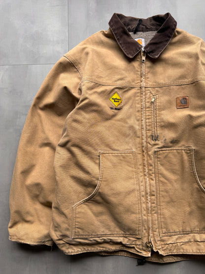 VINTAGE CARHARTT SHERPA LINED TAN ARCTIC JACKET - XXL