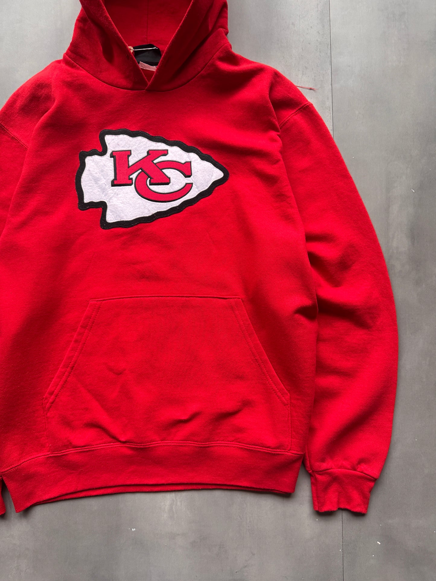 VINTAGE NFL KANSAS CITY CHIEFS RED HOODIE - S