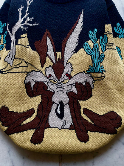 LOONEY TUNES WILEY COYOTE KNIT JUMPER - LARGE