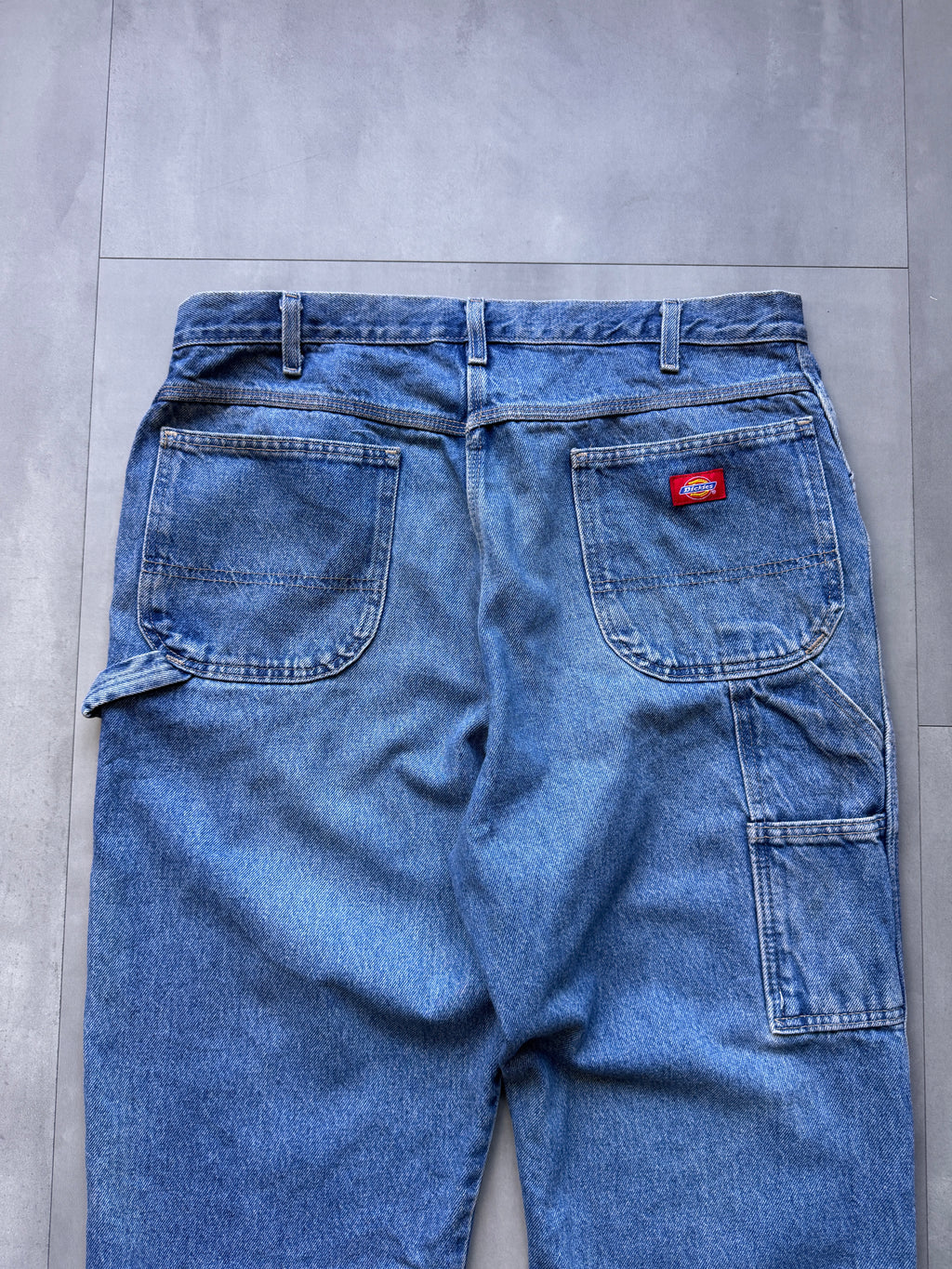 VINTAGE DICKIES LIGHT WASH DENIM CARPENTER PANTS - 34