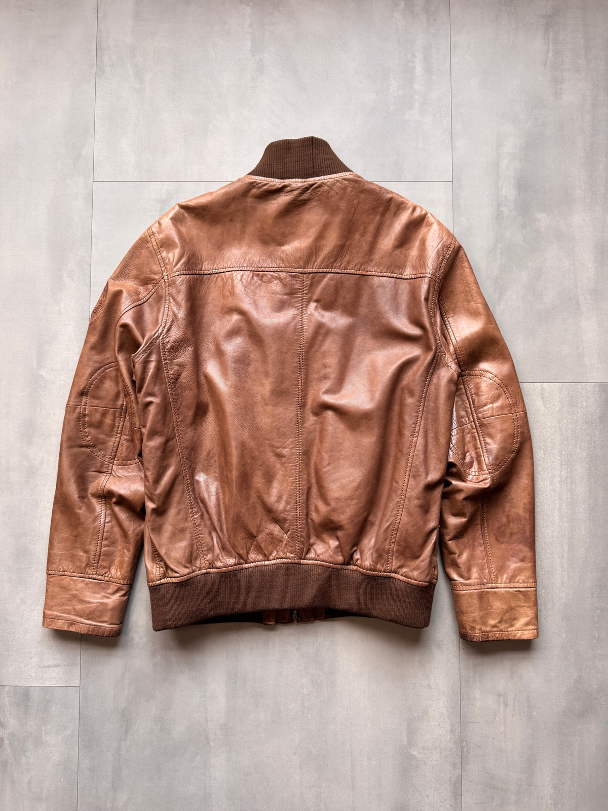 VINTAGE RIVERWOOD BROWN LEATHER JACKET - L