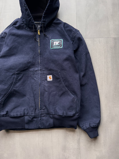 VINTAGE CARHARTT TIC CONCRETE NAVY ACTIVE JACKET - LARGE