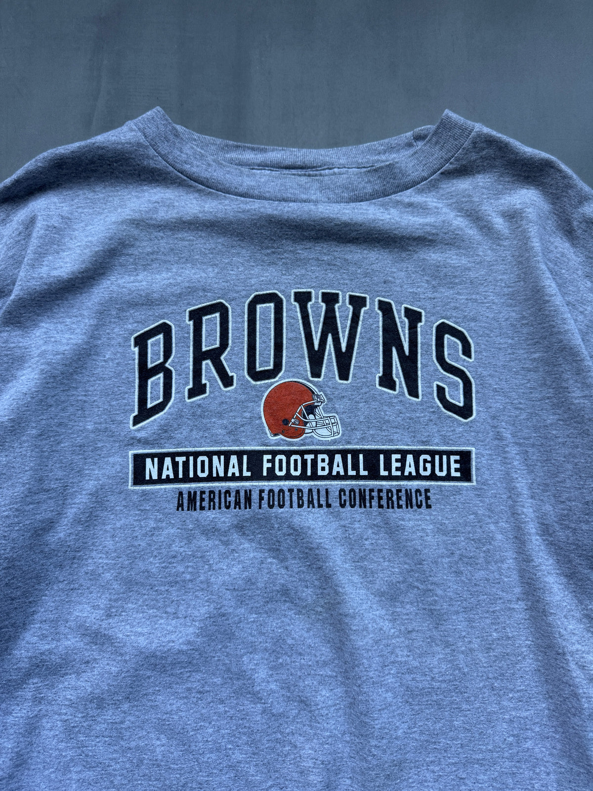VINTAGE NFL CLEVELAND BROWNS GREY LONGSLEEVE - XL
