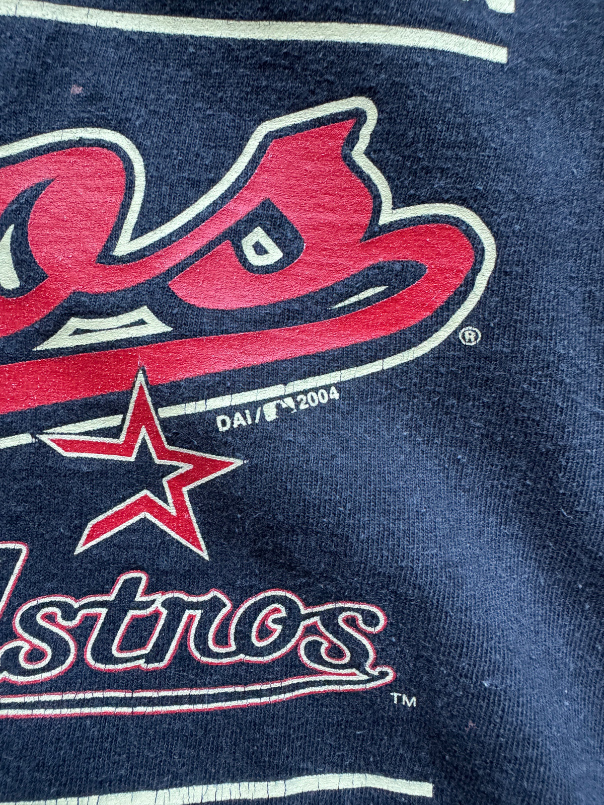 VINTAGE MLB 2004 HOUSTON ASTROS BLACK T-SHIRT - XL