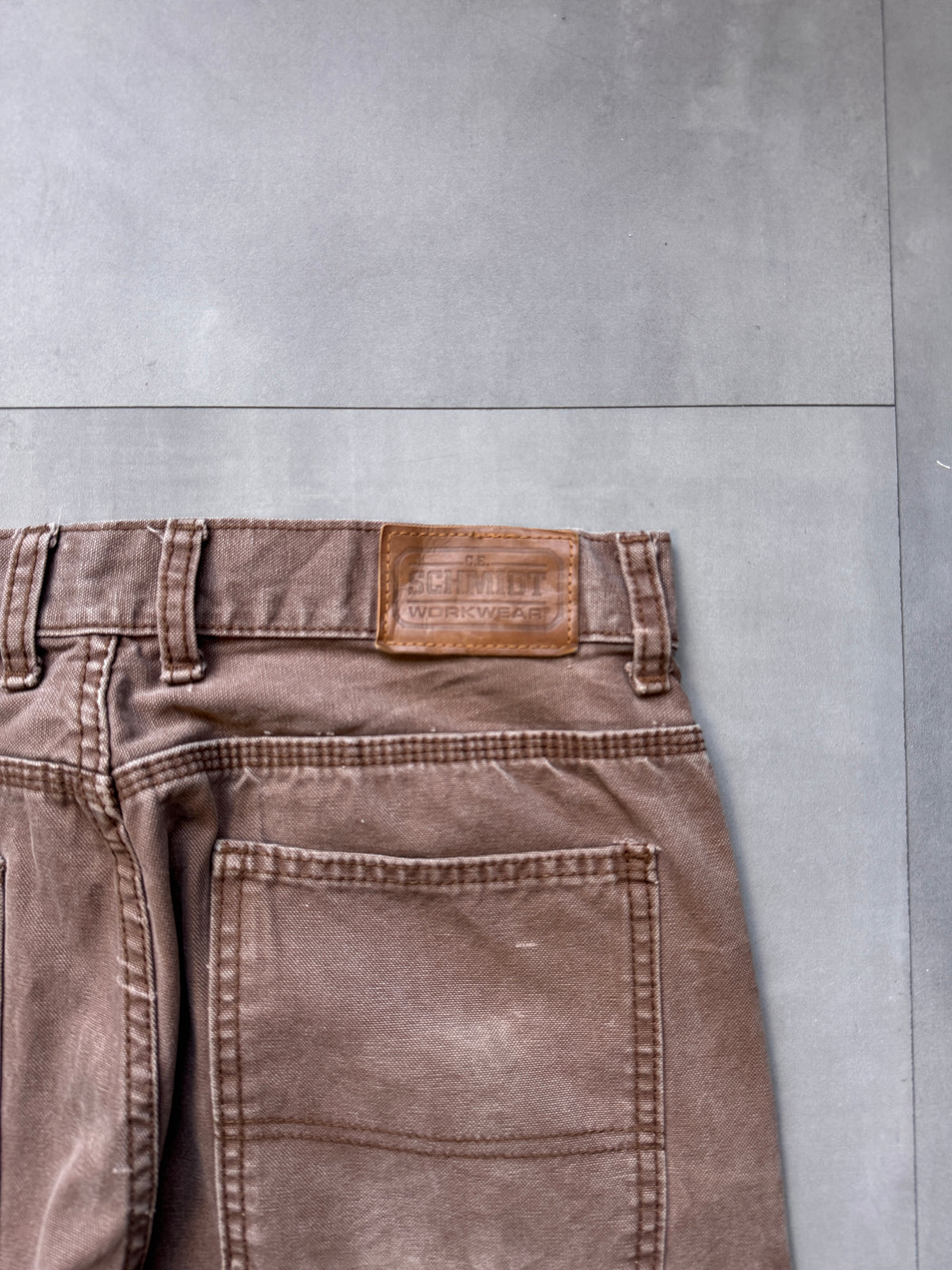 VINTAGE SCHMIDT BROWN CARPENTER PANTS - 30