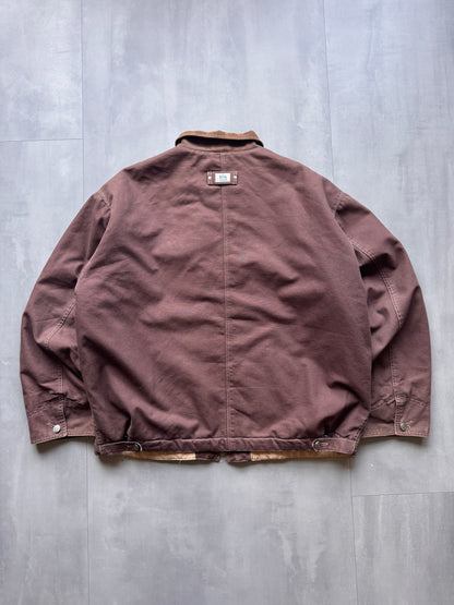 VINTAGE WORKWEAR BROWN LINED DETROIT JACKET - XL