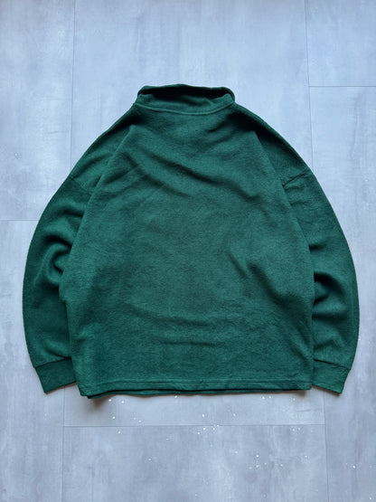 VINTAGE TOMMY HILFIGER SPORT 90s GREEN FLEECE SWEATER - XL