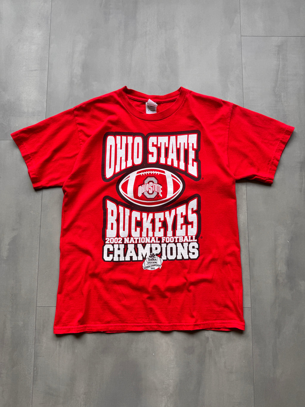 VINTAGE OHIO STATE CHAMPIONS RED TEE - M