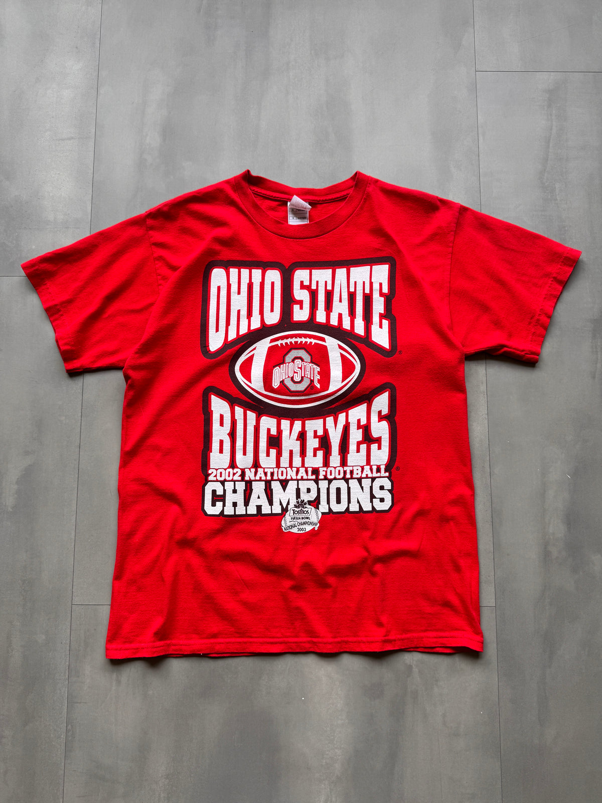VINTAGE OHIO STATE CHAMPIONS RED TEE - M