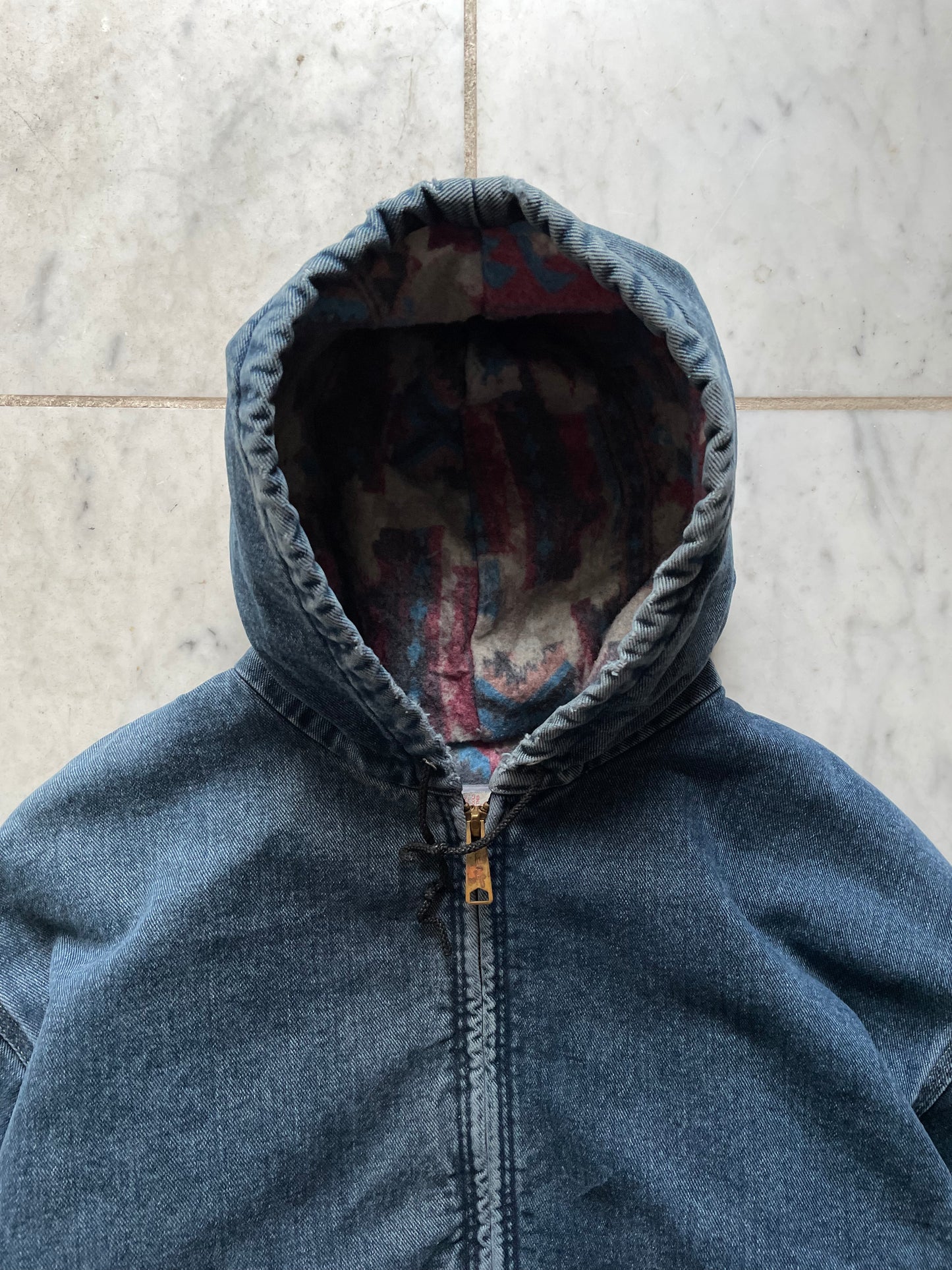 CARHARTT DENIM BLANKET LINED ACTIVE JACKET - XLARGE/XXLARGE