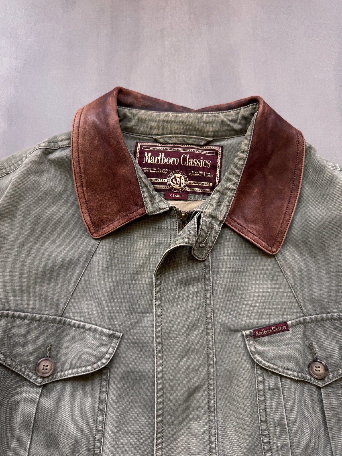 VINTAGE MARLBORO CLASSICS GREEN JACKET - XL