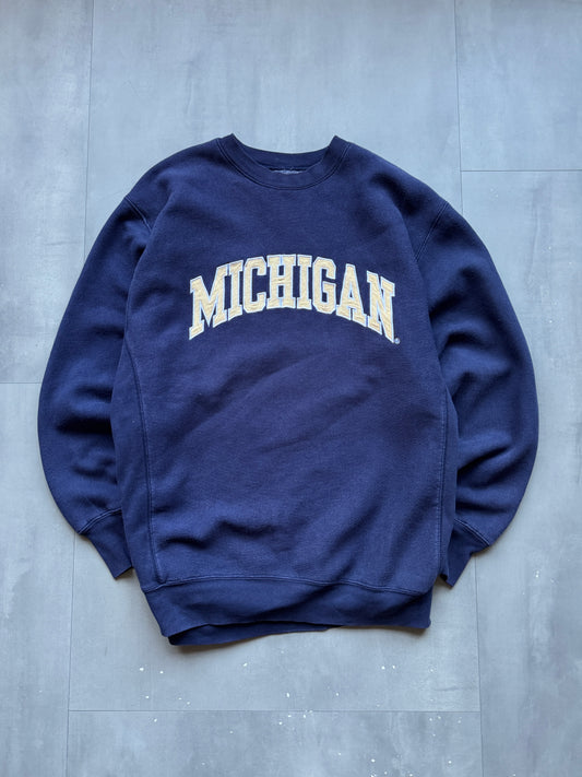 VINTAGE STEVE & BARRY'S MICHIGAN NAVY SWEATER - L
