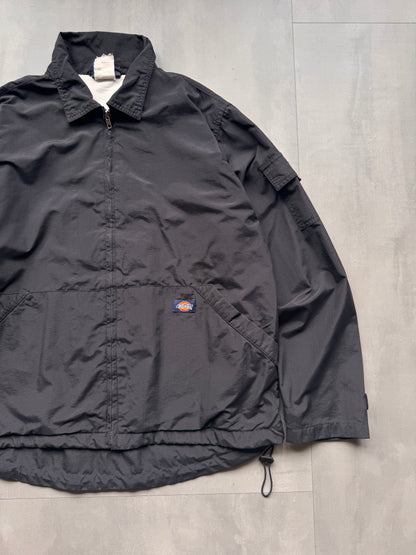 VINTAGE DICKIES LIGHTWEIGHT BLACK TRACK JACKET - M