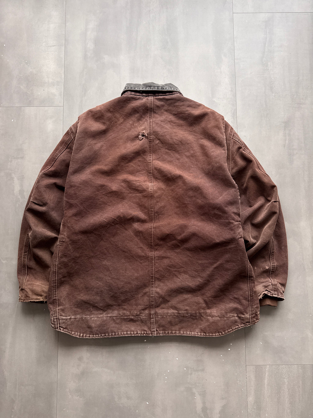 VINTAGE CARHARTT DARK BROWN SHERPA LINED ARCTIC JACKET - XL