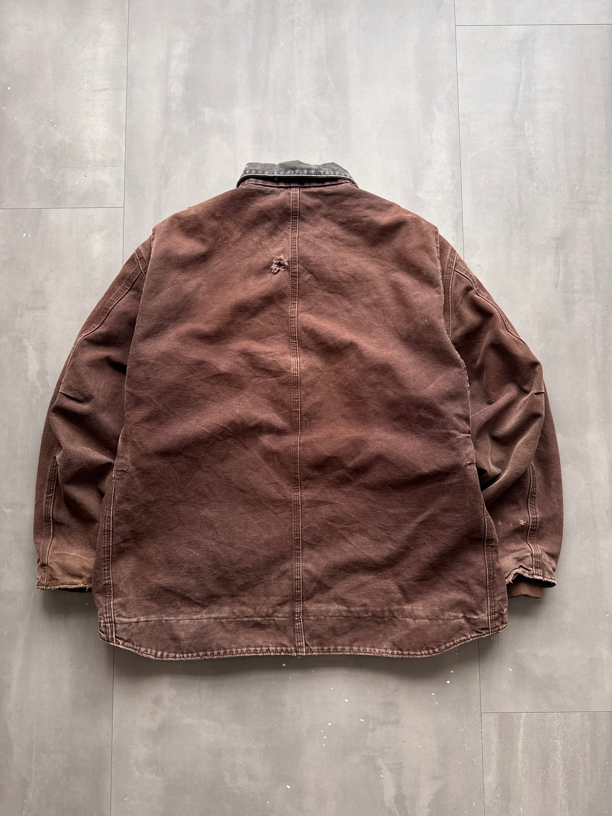 VINTAGE CARHARTT DARK BROWN SHERPA LINED ARCTIC JACKET - XL