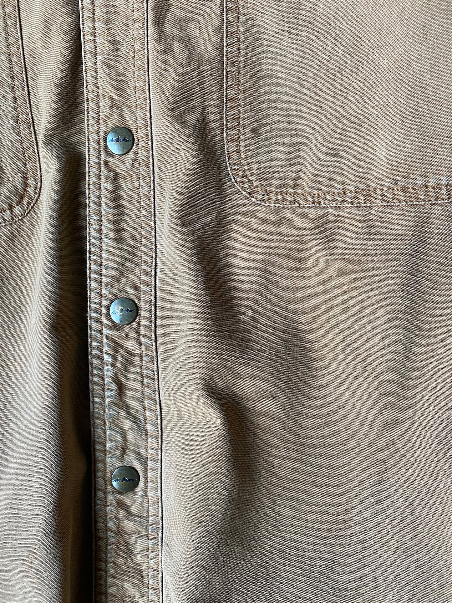 VINTAGE TAN WORKWEAR SHIRT - L