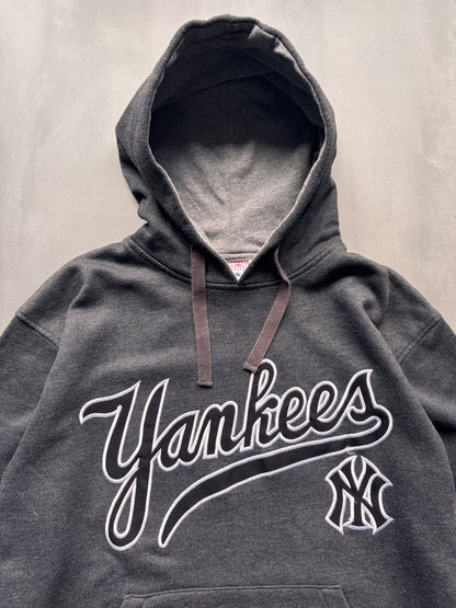 VINTAGE NEW YORK YANKEES GREY HOODIE - S