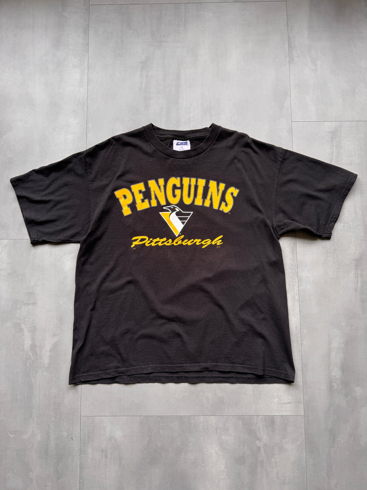 VINTAGE NHL PENGUINS PITTSBURGH BLACK TEE - XL