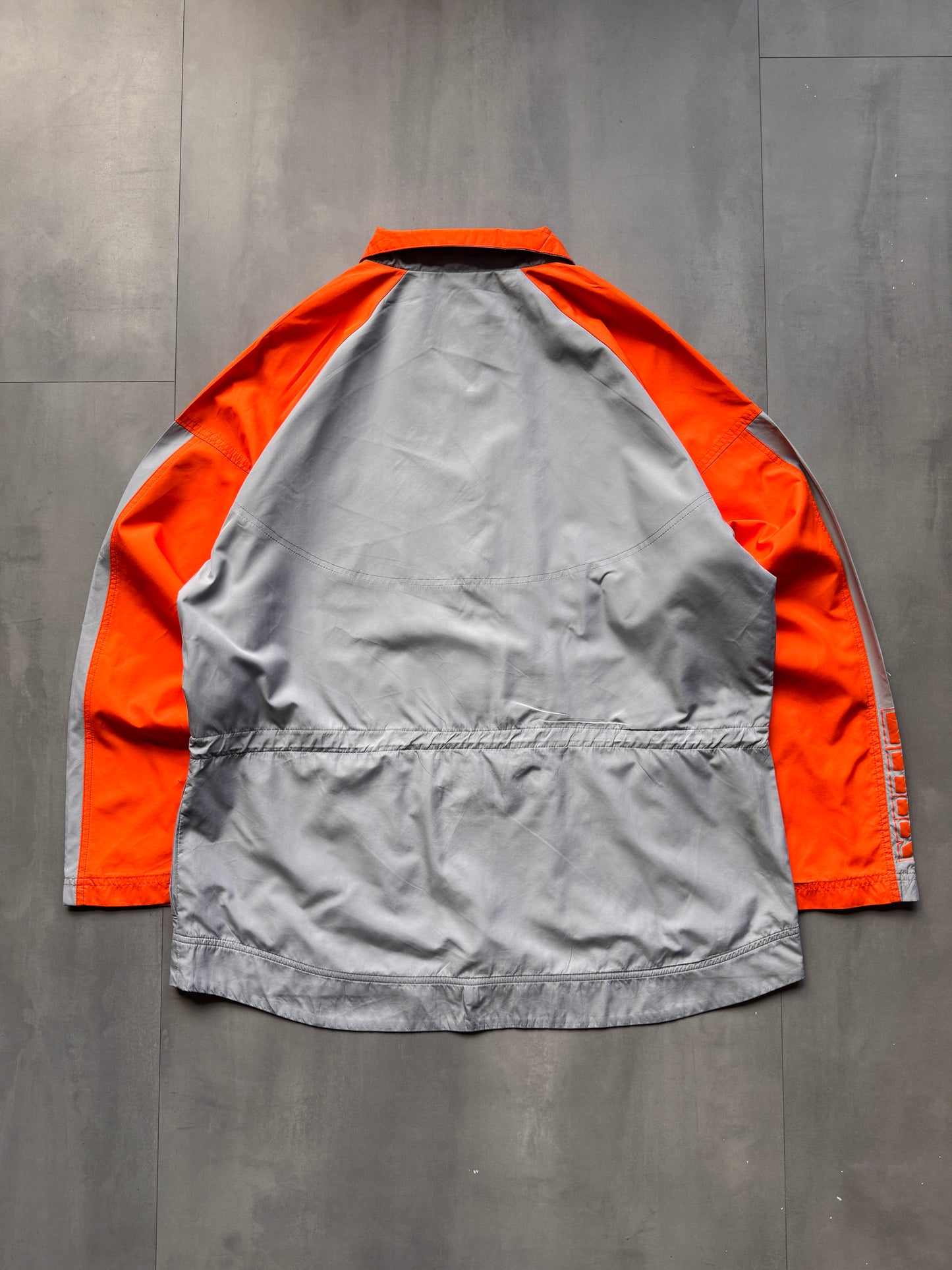 VINTAGE NIKE GREY/ORANGE TRACK JACKET - M