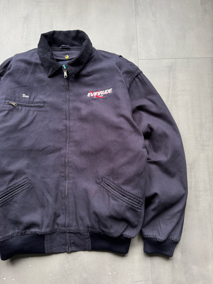 VINTAGE TRI-MOUNTAIN NAVY LINED SANTA FE JACKET- XL