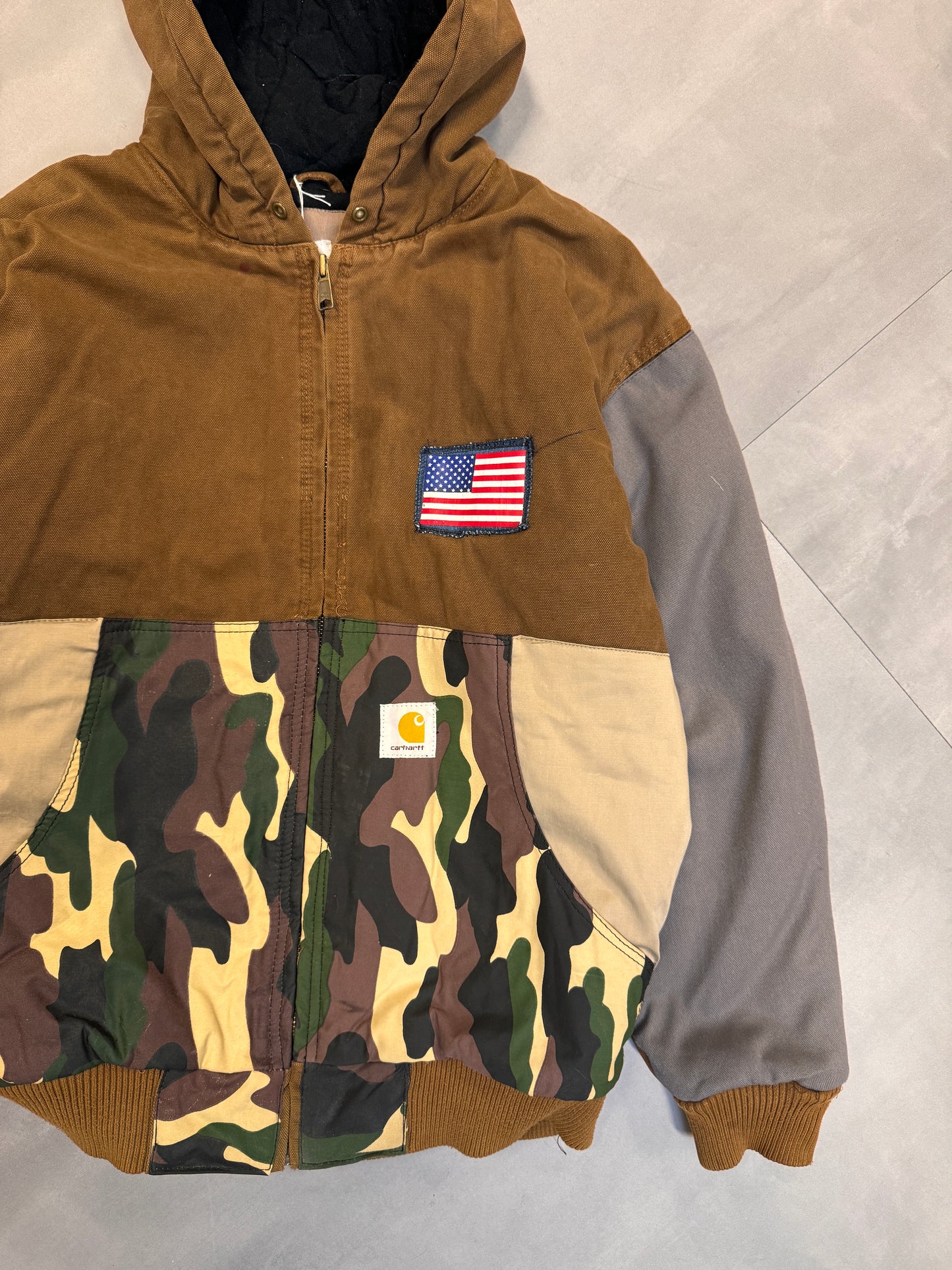 REWORKED CARHARTT MILITARY ACTIVE JACKET - MEDIUM