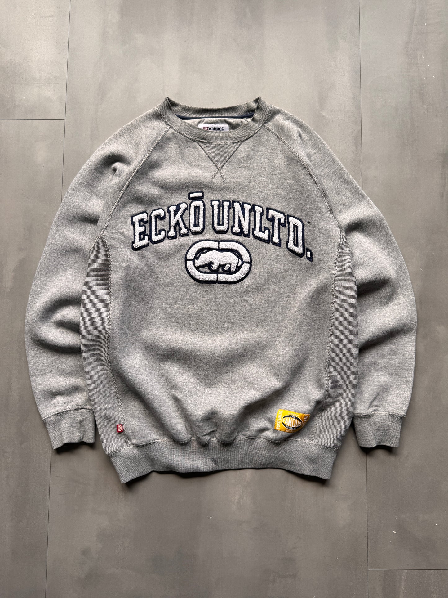 VINTAGE ECKO UNLTD GREY SWEATER - L