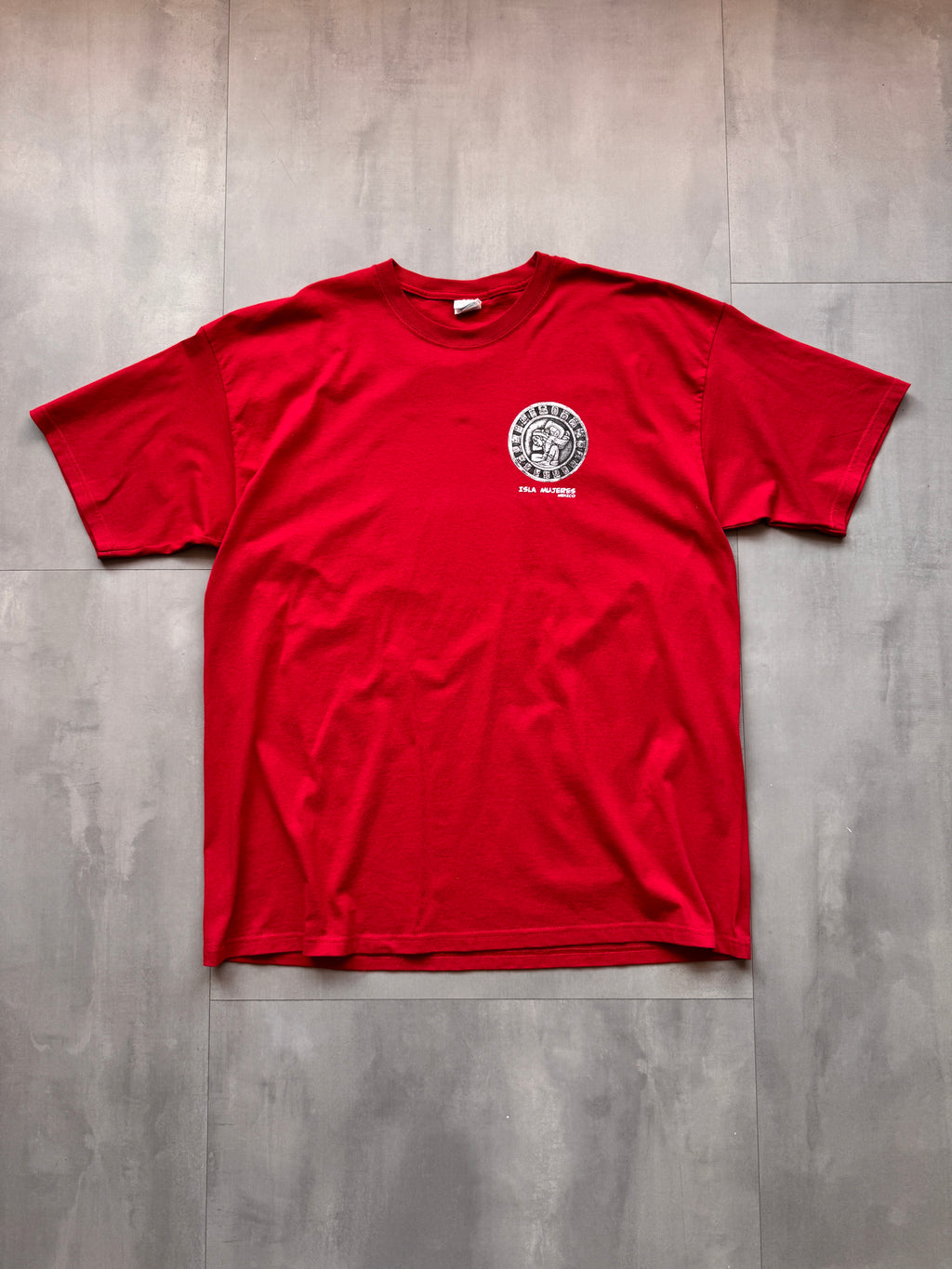 VINTAGE LOS MUERTOS RED TEE - XXL