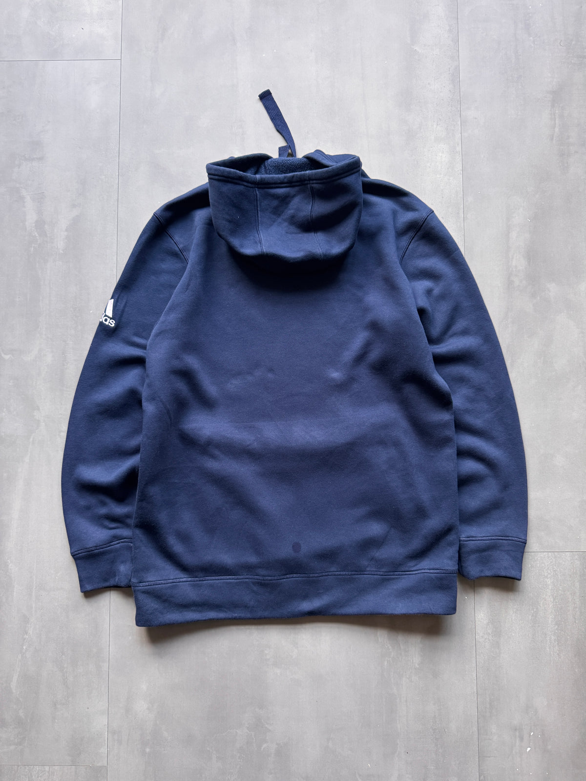 VINTAGE ADIDAS VITERBO SOCCER NAVY HOODIE - L