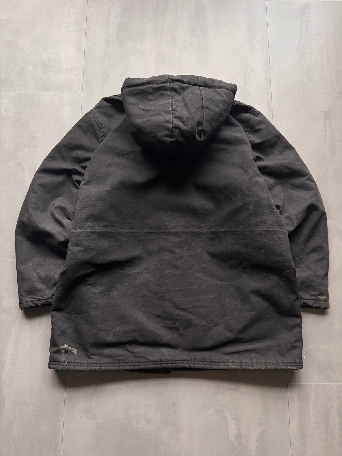 VINTAGE TOUGH DUCK BLACK WORKWEAR JACKET - XL