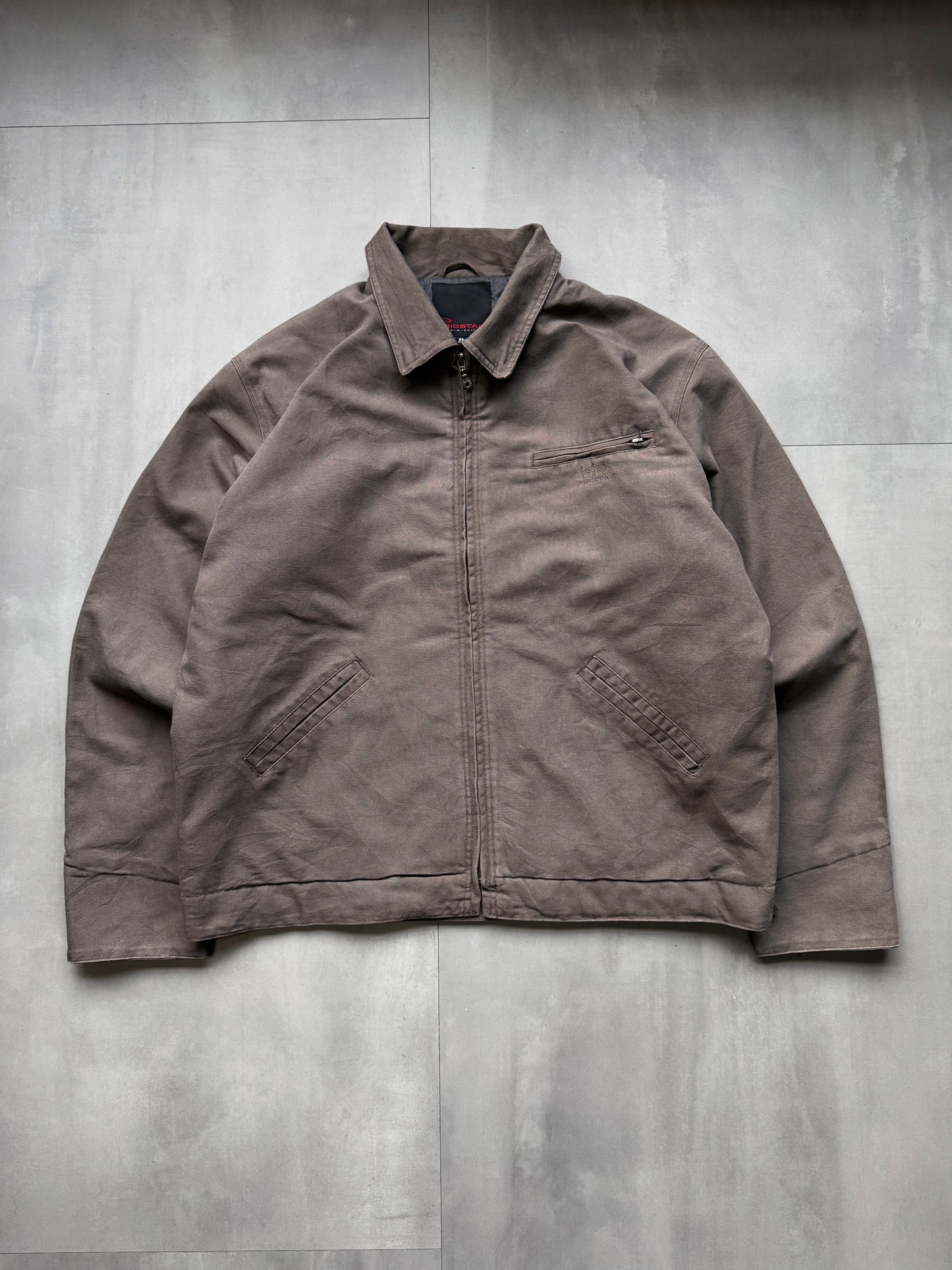 VINTAGE GREY WORK JACKET - XLARGE