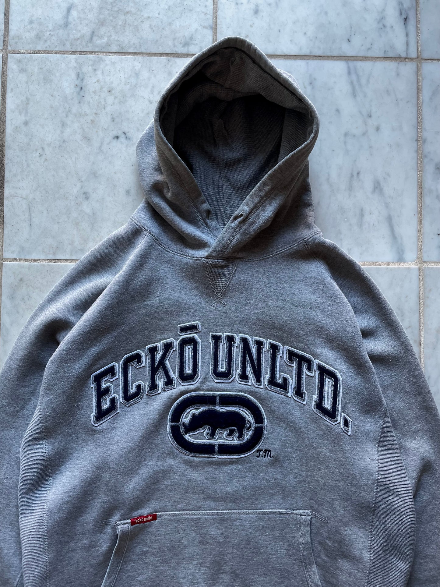 ECKO UNLTD. GREY HOODIE - XLARGE