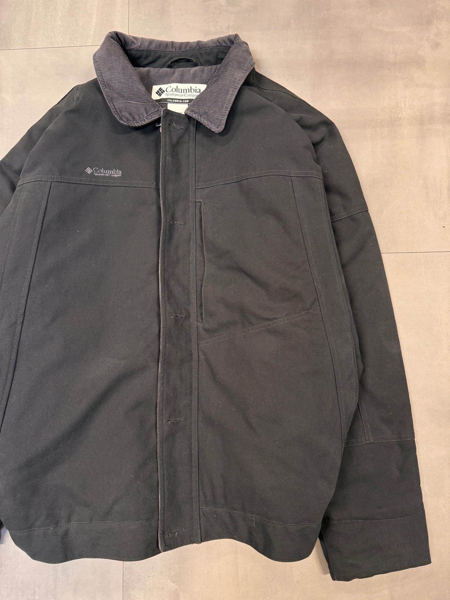 COLUMBIA DARK GREY LINED WORKWEAR JACKET - XXLARGE