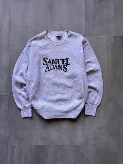 VINTAGE LEE SAMUEL ADAMS GREY SWEATER - MEDIUM