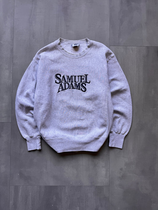 VINTAGE LEE SAMUEL ADAMS GREY SWEATER - MEDIUM