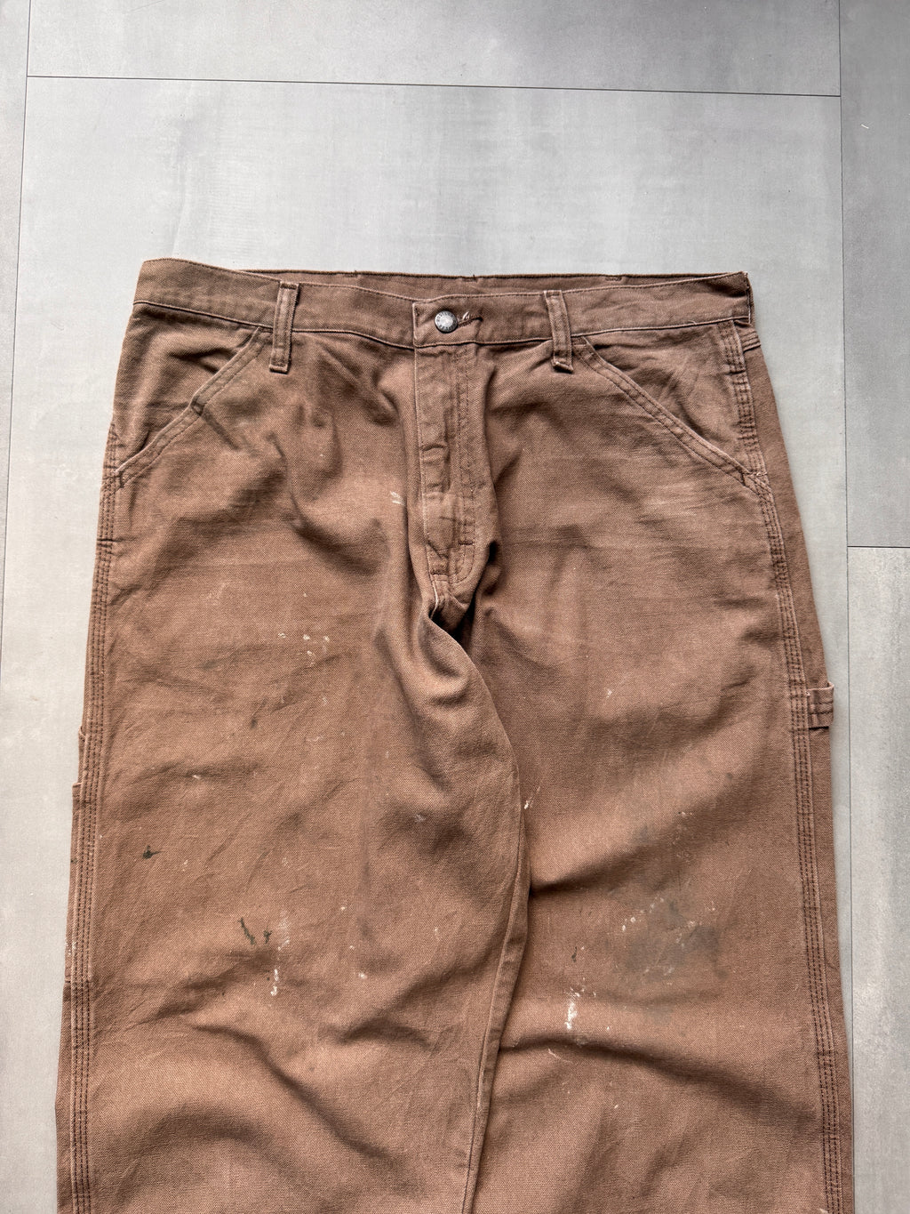 VINTAGE RUSTLER BROWN CARPENTER PANTS - 30
