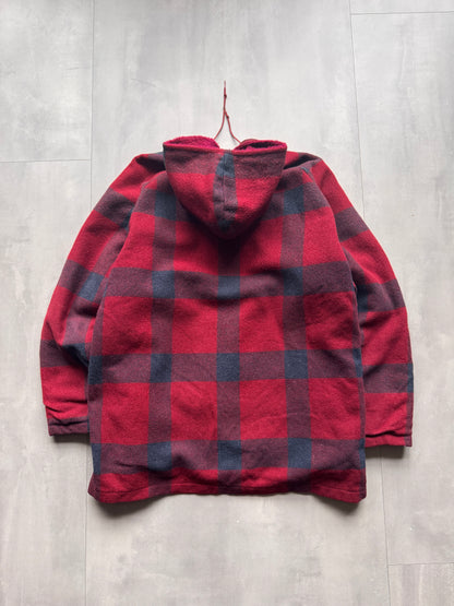 VINTAGE WOOLRICH PLAID FLANNEL ZIP UP JACKET - L