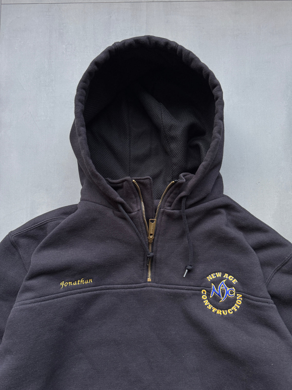 VINTAGE CARHARTT DARK GREY HOODIE - L