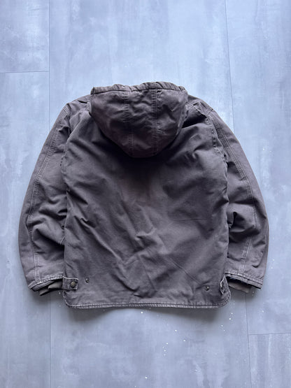 VINTAGE BERNE BROWN SHERPA LINED ACTIVE JACKET - M