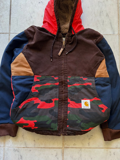 CARHARTT REWORKED CAMO PATTERN ACTIVE JACKET - XSMALL