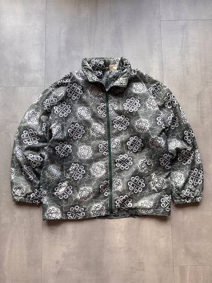 VINTAGE PRINT FLEECE LINED JACKET - XL
