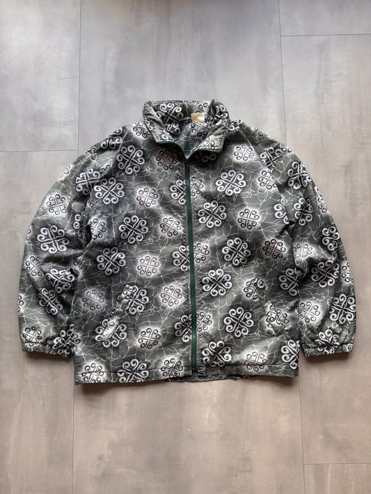VINTAGE PRINT FLEECE LINED JACKET - XL