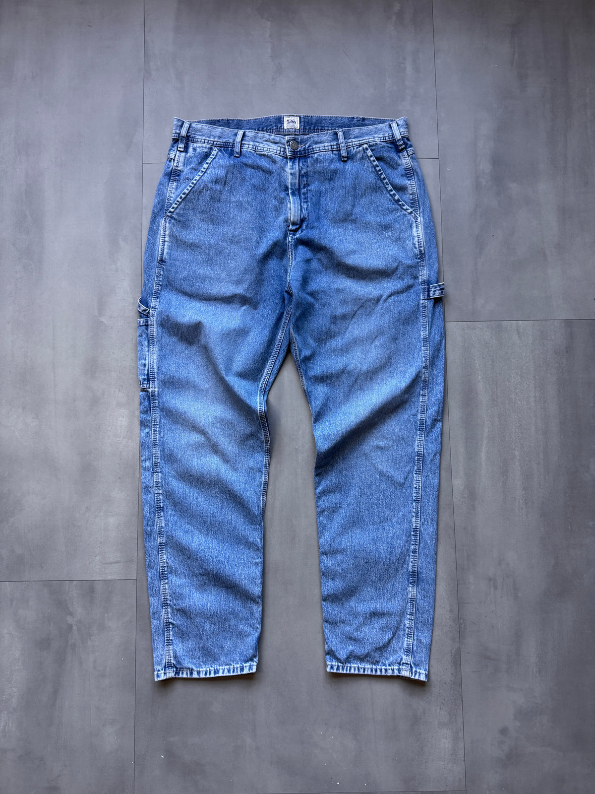 VINTAGE LEE LIGHT WASH DENIM CARPENTER PANTS - 34