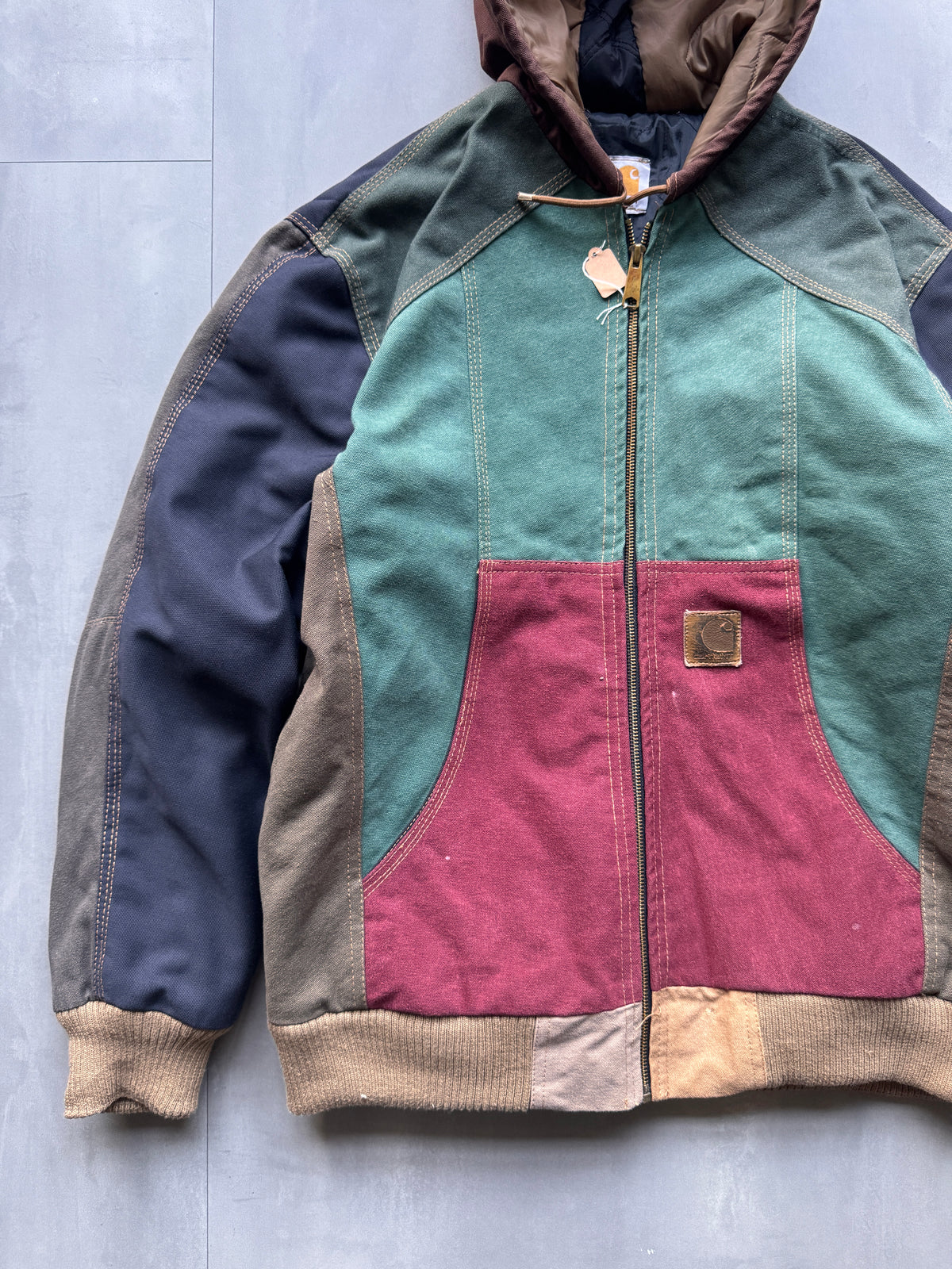 VINTAGE CARHARTT REWORKED MULTICOLOR ACTIVE JACKET - L