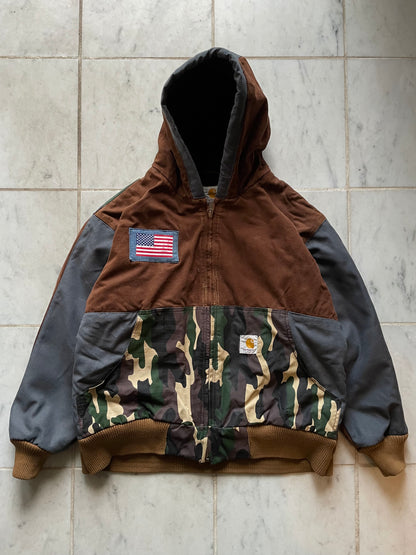 CARHARTT REWORKED MILITARY ACTIVE JACKET - LARGE