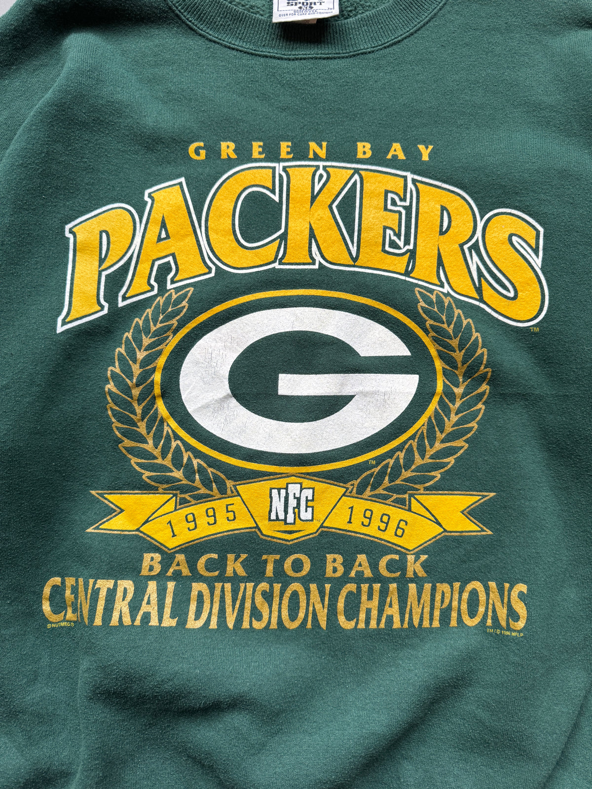 VINTAGE LEE NFL GREEN BAY PACKERS '95/'96 DIVISION CHAMPIONS SWEATER - XL
