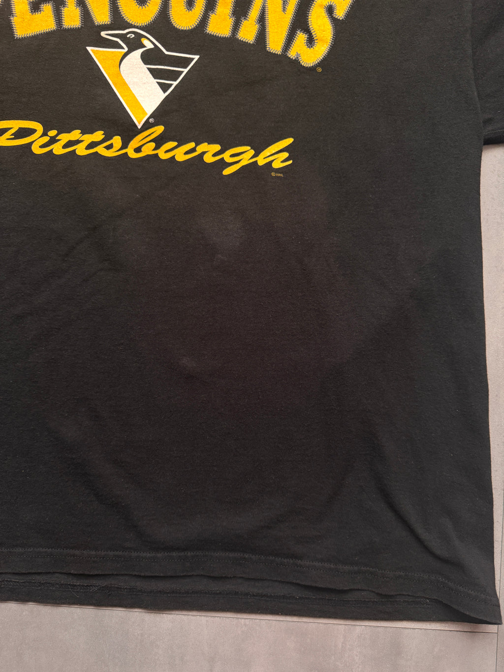 VINTAGE NHL PENGUINS PITTSBURGH BLACK TEE - XL