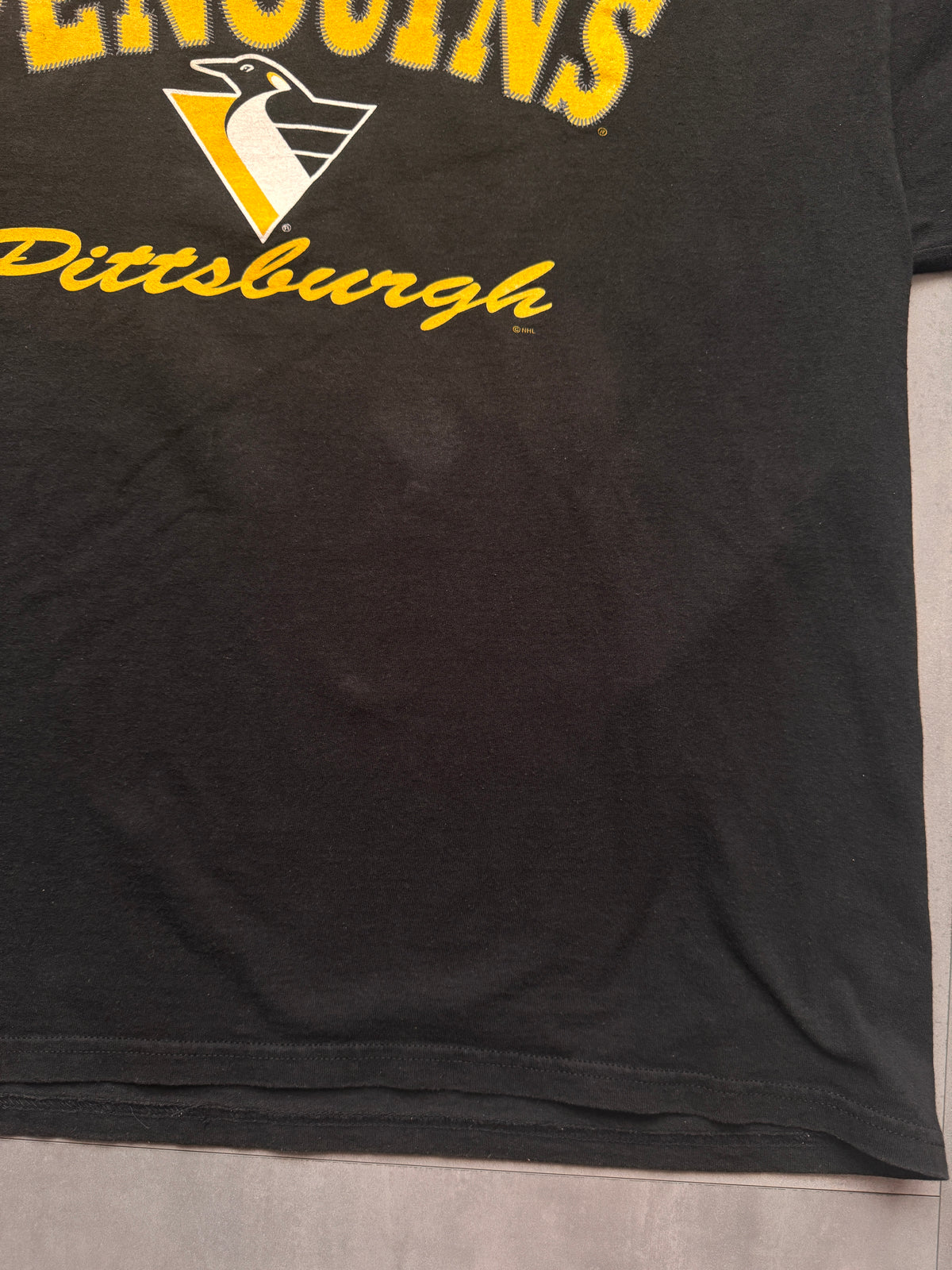 VINTAGE NHL PENGUINS PITTSBURGH BLACK TEE - XL