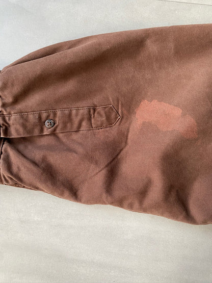 VINTAGE BROWN LINED WORKWEAR JACKET - XXL