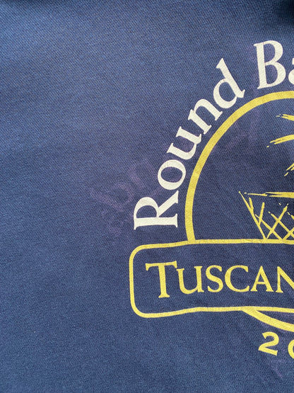 VINTAGE NIKE ROUND BALL CLASSIC NAVY HOODIE - XL