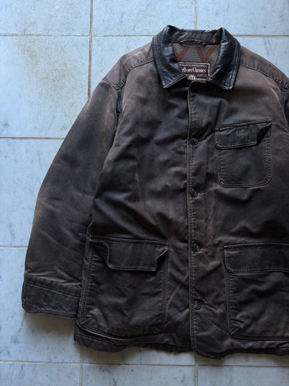 MARLBORO CLASSICS LONG DARK BROWN JACKET - XLARGE